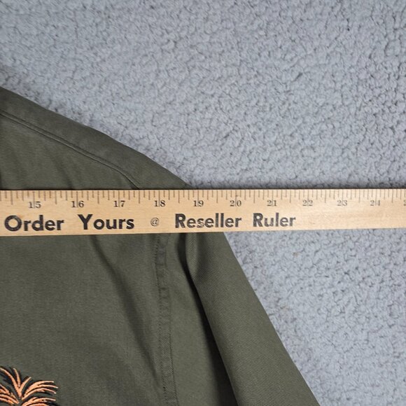 Roark Shirt Mens Size XL Olive Scorpion Of The Sahara Button Down Camp Collar - Picture 8 of 11